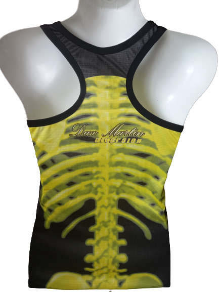 Vest Mens Skeleton Yellow - X-Small