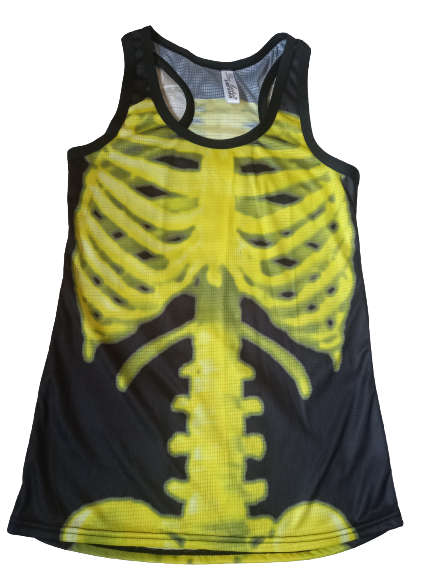 Vest Mens Skeleton Yellow - X-Small