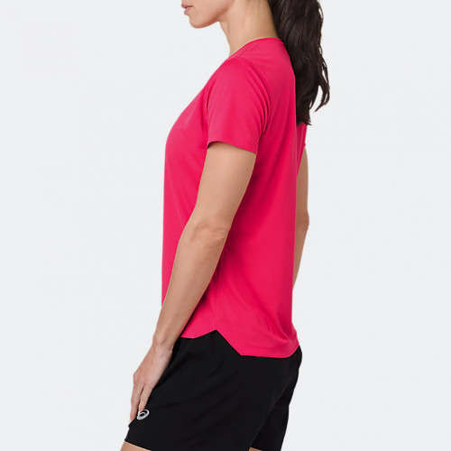 Asics Tee Ladies Silver Pixel Pink - Large