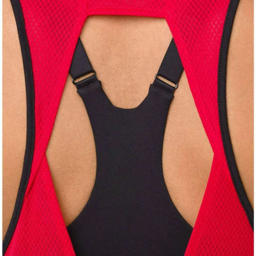 Asics Tank Ladies Loose Strappy Black & Red - Medium
