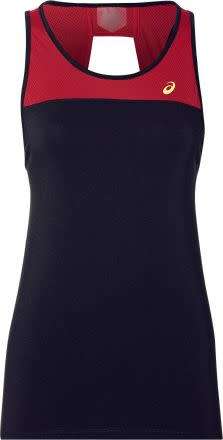Asics Tank Ladies Loose Strappy Black & Red - Medium