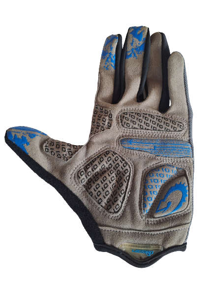 Cycling Gloves Mens Lizzard Long Finger Dactyl - Grey / Blue - Small