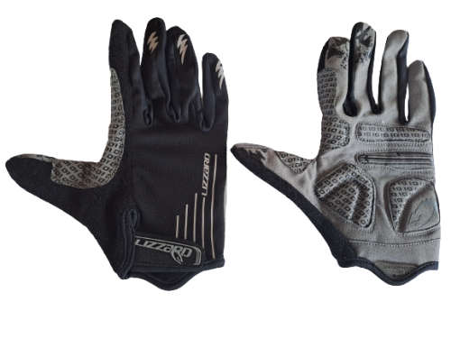Cycling Gloves Mens Lizzard Long Finger Dactyl - Black / Grey 2XL