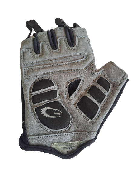 Cycling Gloves Mens Lizzard Short Finger Digit - Black / Grey - X-Large