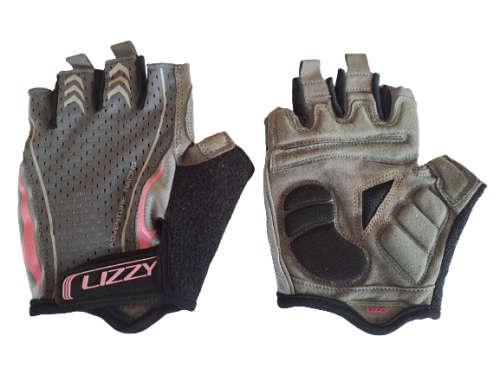 Cycling Gloves Ladies Lizzard Short Finger Tanner - Pink / Grey - Medium