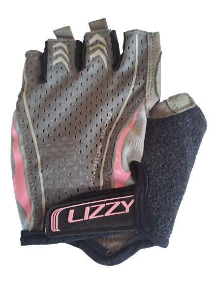Cycling Gloves Ladies Lizzard Short Finger Tanner - Pink / Grey - Medium