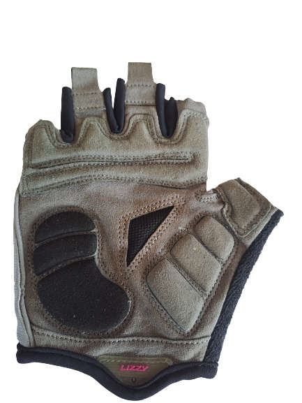 Cycling Gloves Ladies Lizzard Short Finger Tanner - Pink / Grey - Medium