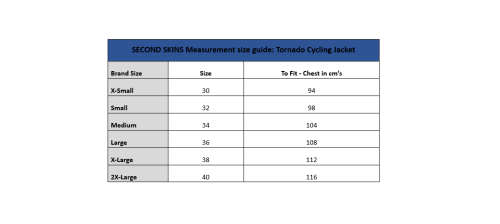Cycling Jacket Tornado Second Skins - Small (32)