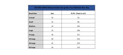 Foul Weather Run Top Second Skins Lumo Yellow - Small (32)