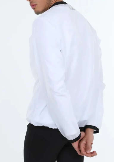 Foul Weather Run Top Second Skins White - X-Large (38