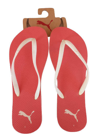 Puma sandals ladies first flip coral/white  - size UK 8