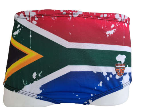 SA Flag Drag Shorts Swimming with fine mesh - size 28