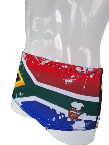 SA Flag Drag Shorts Swimming with fine mesh - size 28