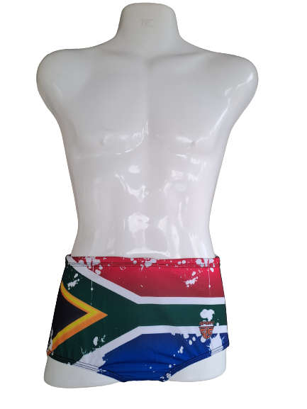 SA Flag Drag Shorts Swimming with fine mesh - size 28