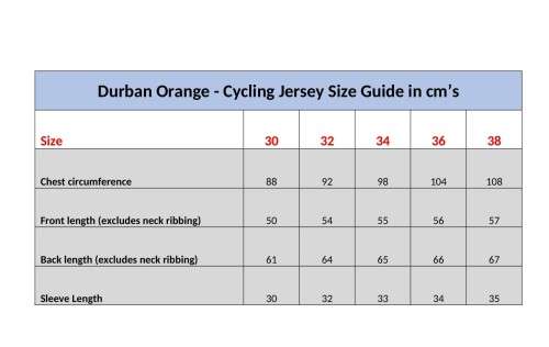 Cycling Jersey Men`s Durban - Size 36