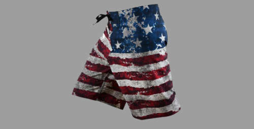 Board Shorts Men`s USA Stars and Stripes - Size 32