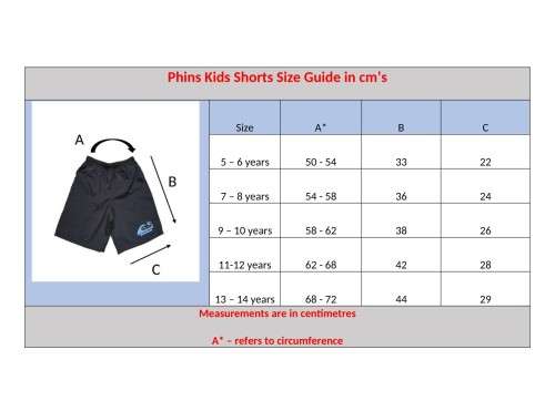 Board Shorts Phins Kids - Size 9-10 years