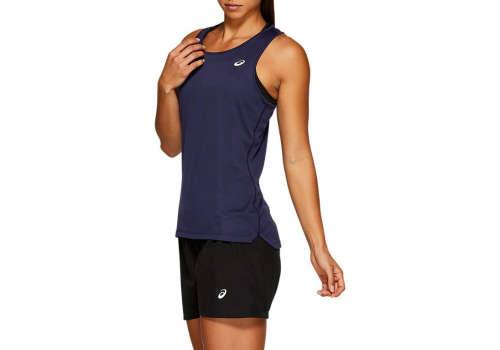 Asics Tank SIlver Ladies Peacoat Blue - Medium