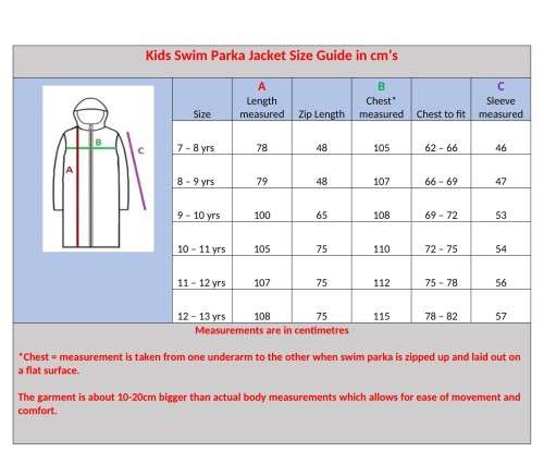 Swim Parka Toweling Kids - size 9 - 10 years
