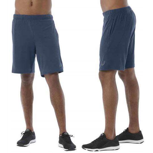 Asics Shorts Men`s Spiral 9in Blue - Size 2X-Large (2XL)
