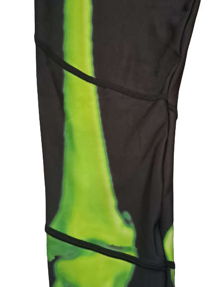 Tights Compression 3/4 Skeleton Bones - Size Small (S)