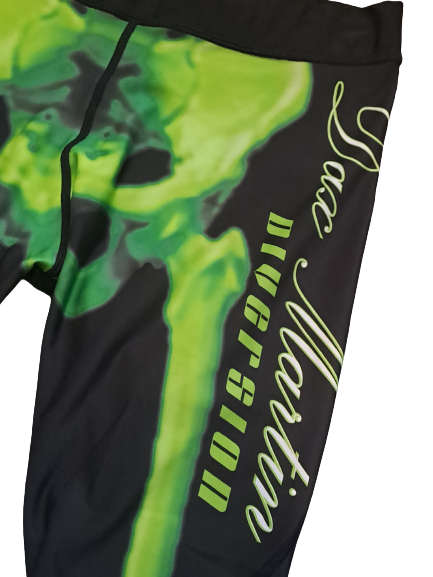 Tights Compression 3/4 Skeleton Bones - Size Small (S)