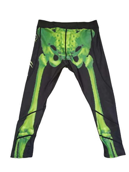 Tights Compression 3/4 Skeleton Bones - Size Small (S)