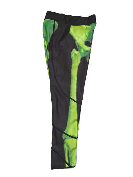 Tights Compression 3/4 Skeleton Bones - Size Small (S)