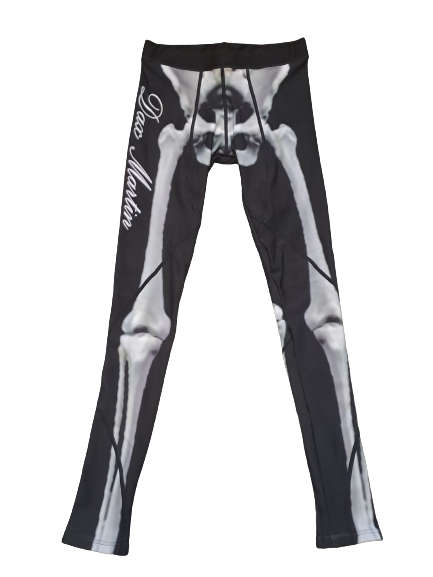 Tights Compression Ankle length Skeleton Bones - Size Small (S)