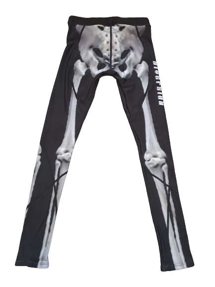 Tights Compression Ankle length Skeleton Bones - Size Small (S)