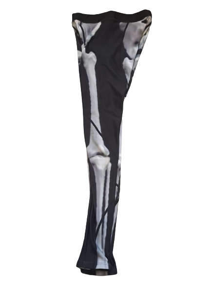 Tights Compression Ankle length Skeleton Bones - Size Small (S)