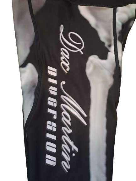 Tights Compression Ankle length Skeleton Bones - Size Small (S)