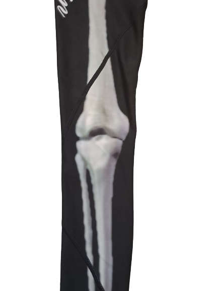 Tights Compression Ankle length Skeleton Bones - Size Small (S)