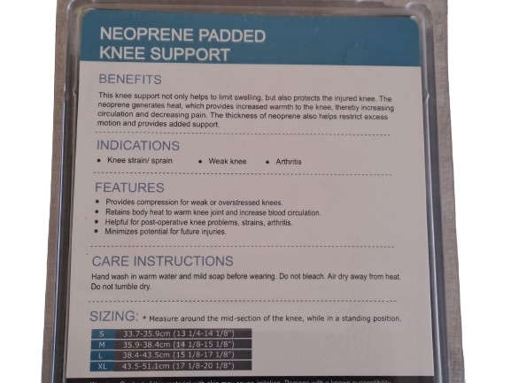 Knee Support Advanced Padded Neoprene Medalist - Size Large
