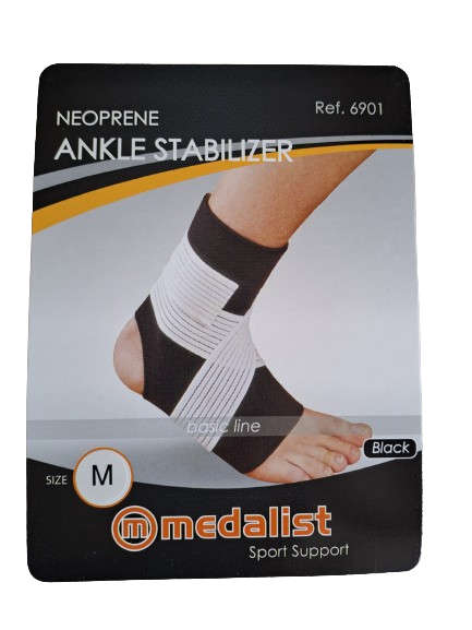 Ankle Support Stabilizer Neoprene with Wrap-Around Strap - size Medium