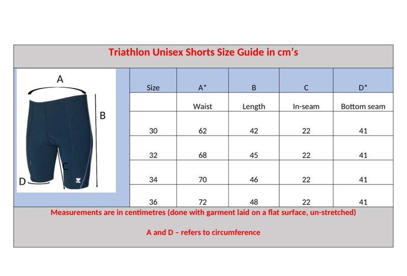 Triathlon Race Shorts  Unisex 9 inch Revolutional Energy - Size 36