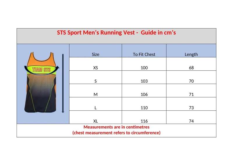 Running Vest Men`s Team STS - Size XS (X-Small)