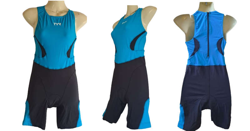 Triathlon Suit (Tri-Suit) Ladies Revolutional Energy Black/Turquoise - Size 30 / XS (X-Small)