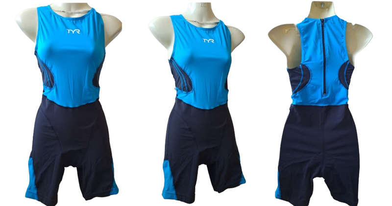 Triathlon Suit (Tri-Suit) Ladies Revolutional Energy Black/Turquoise - Size S (Small)