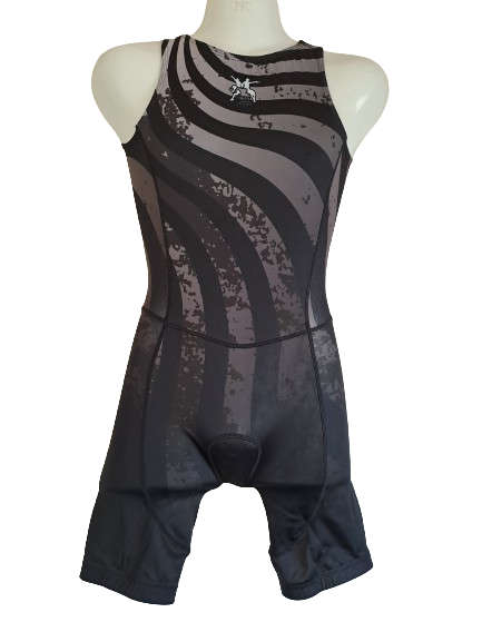 Triathlon Suit (Tri-Suit) Zebra Black & White - Size 30