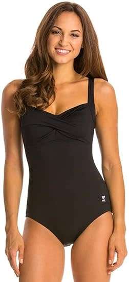 TYR Ladies Swimming Costume - Twisted Bra Aqua Fitness Tank with Moulded Cups - Size 40