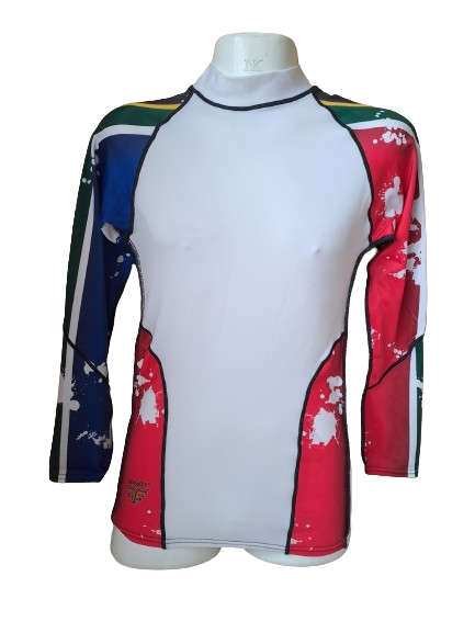 SA Flag Rash Vest Sun Top Long-Sleeve - Size 36