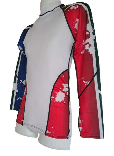SA Flag Rash Vest Sun Top Long-Sleeve - Size 36