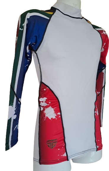 SA Flag Rash Vest Sun Top Long-Sleeve - Size 36