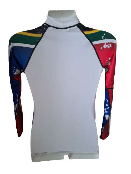 SA Flag Rash Vest Sun Top Long-Sleeve - Size 36