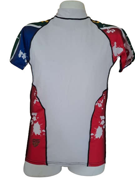 SA Flag Rash Vest Sun Top Short-Sleeve - Size 30