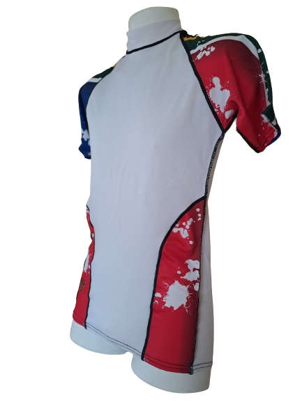 SA Flag Rash Vest Sun Top Short-Sleeve - Size 30