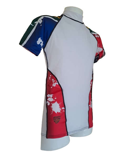 SA Flag Rash Vest Sun Top Short-Sleeve - Size 30