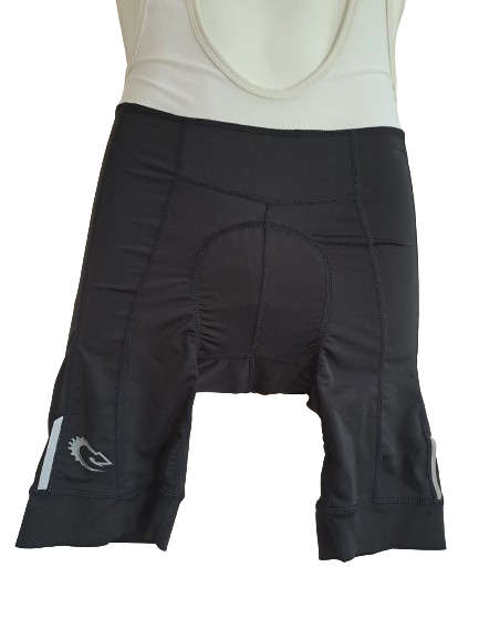Cycling Bib Shorts Mens Lizzard Liam Black and White - Size Large (L)