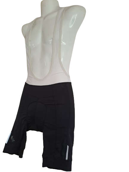 Cycling Bib Shorts Mens Lizzard Liam Black and White - Size Large (L)